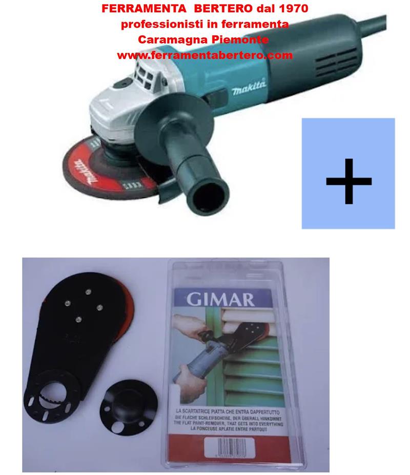 GIMAR SCARTATRICE LEVIGATRICE PERSIANE CON SMERIGLIATRICE MAKITA 